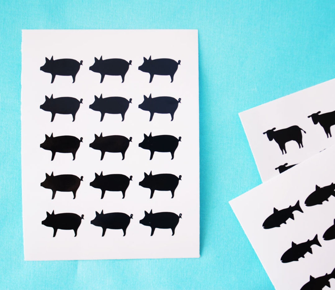 Meal Choice Stickers Decals Indicators for Place Cards, Name Cards