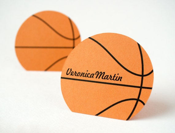 Autographed Basketball Place Cards Set of 24 | Sports party | Bar Mitzvah | Basketball banquet | NBA party | Sporty wedding Il_570xn