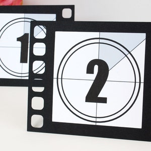 Filmfilm Table Numbers for Oscars / Hollywood Party ||  tafeldecor, middelpunt,