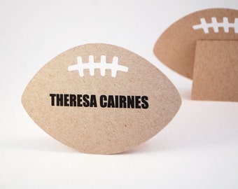 Football shaped Place cards Set of  24