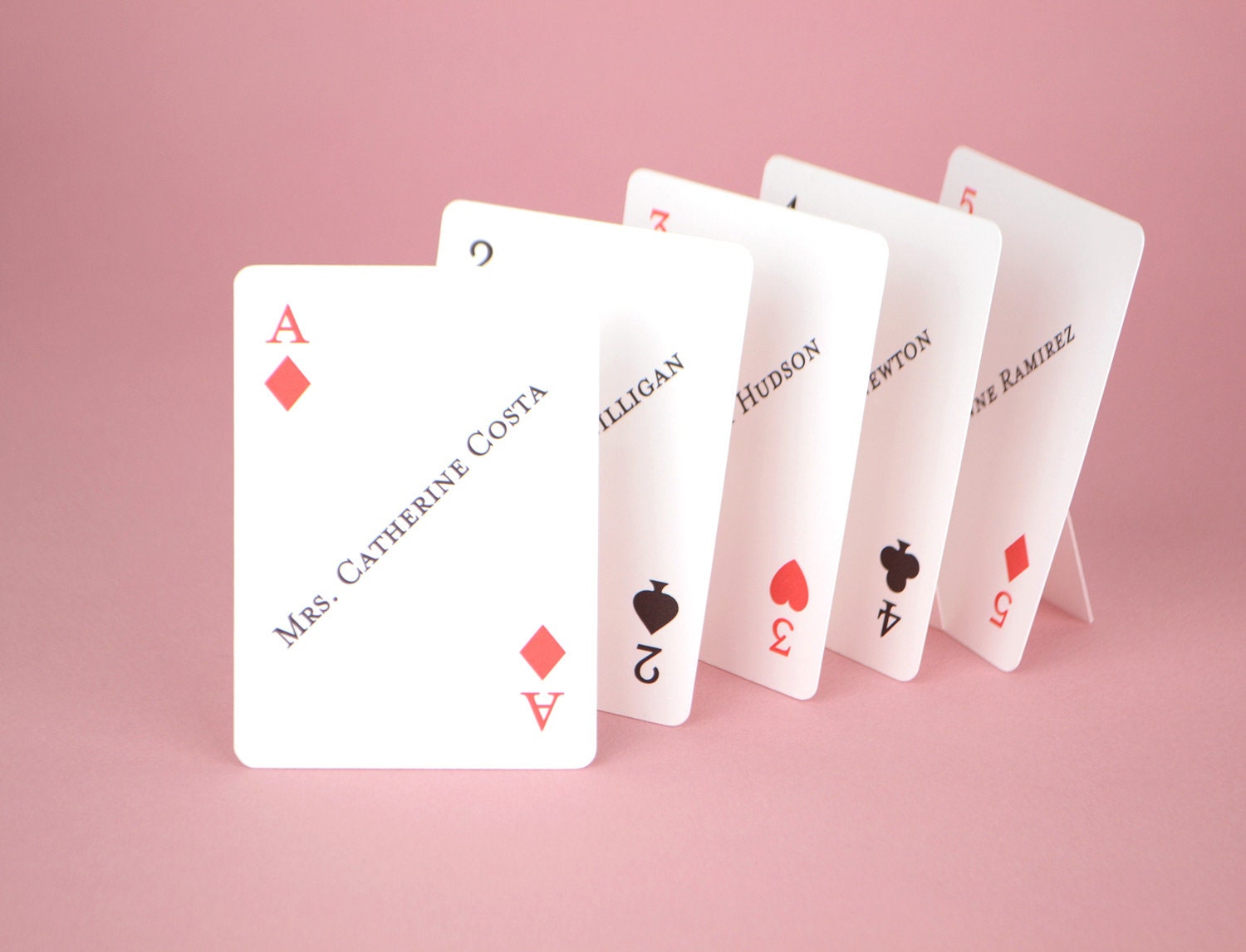 Playing Card Place Cards casino themed magic party alice Etsy