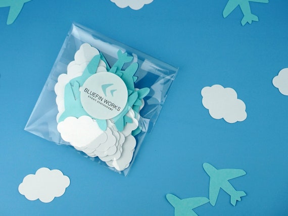 Airplanes and clouds confetti 100 pcs Il_570xn