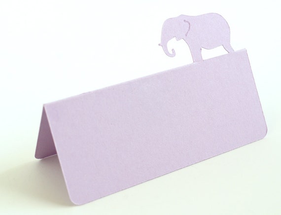Elephant Place Cards Set of 24 | wedding place cards, zoo reception, name cards, escort cards, name cards Il_570xn