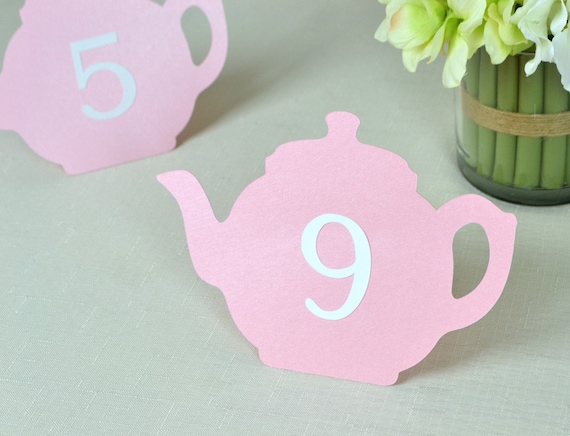 Teapot Shaped Table Numbers Set of 10 Il_570xn