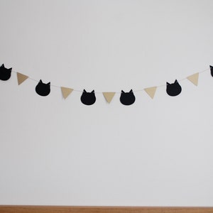 Modern Cats Paper Garland bunting banners 5 ft. 画像 2