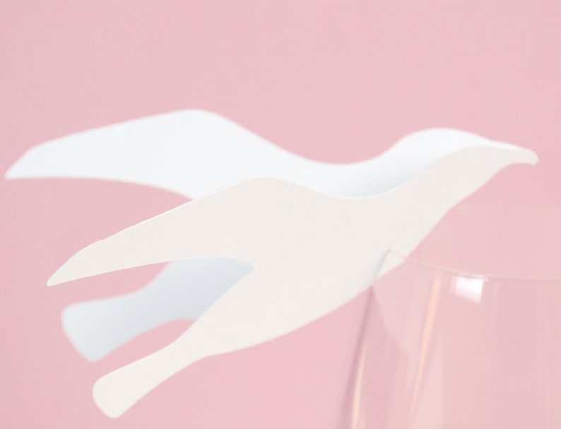 Seagull Wine Glass Place Cards Set of 20