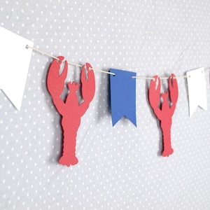 Lobster Paper Garland Banner 6 ft. | Lobster party decor | Maine party | Nautical event decor
