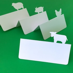 Farm Animals  Place Cards Food Label Tags Party Decor Set of 24