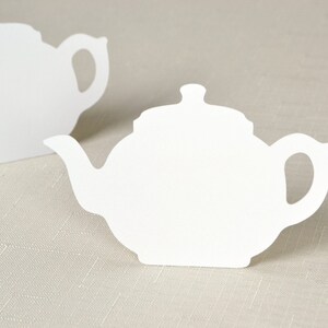 Teapot shaped Place Cards Food Label Tags Party Decor Set of 24 |  Wedding escort cards, Name Cards, Bridal Shower, Baby Shower, tea party