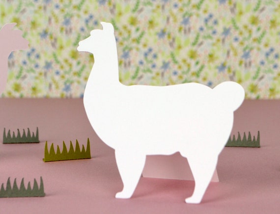 Llama Shaped Place Cards Set of 24 Il_570xn