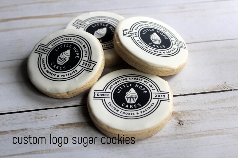 Logo Cookies Custom Cookies Sugar Cookies Picture Etsy