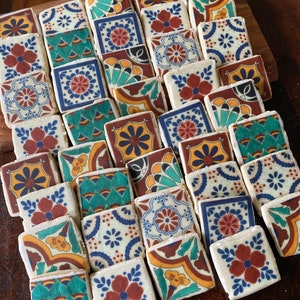 Mexican | Spanish Tile Cookies| Mexican Tile Cookies | Wedding| Bridal Shower| One Dozen Cookies