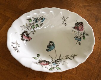 Vintage Johnson Brothers &quot;Day in June&quot;  - Oval Serving Bowl