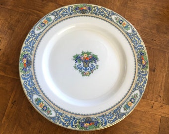 Lenox China "Autumn" - Single Dinner Plate, Blue Scrolls and Fruit Center