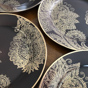 Vintage Target &quot;Golden Holidays&quot; - Set of Four Dinner Plates