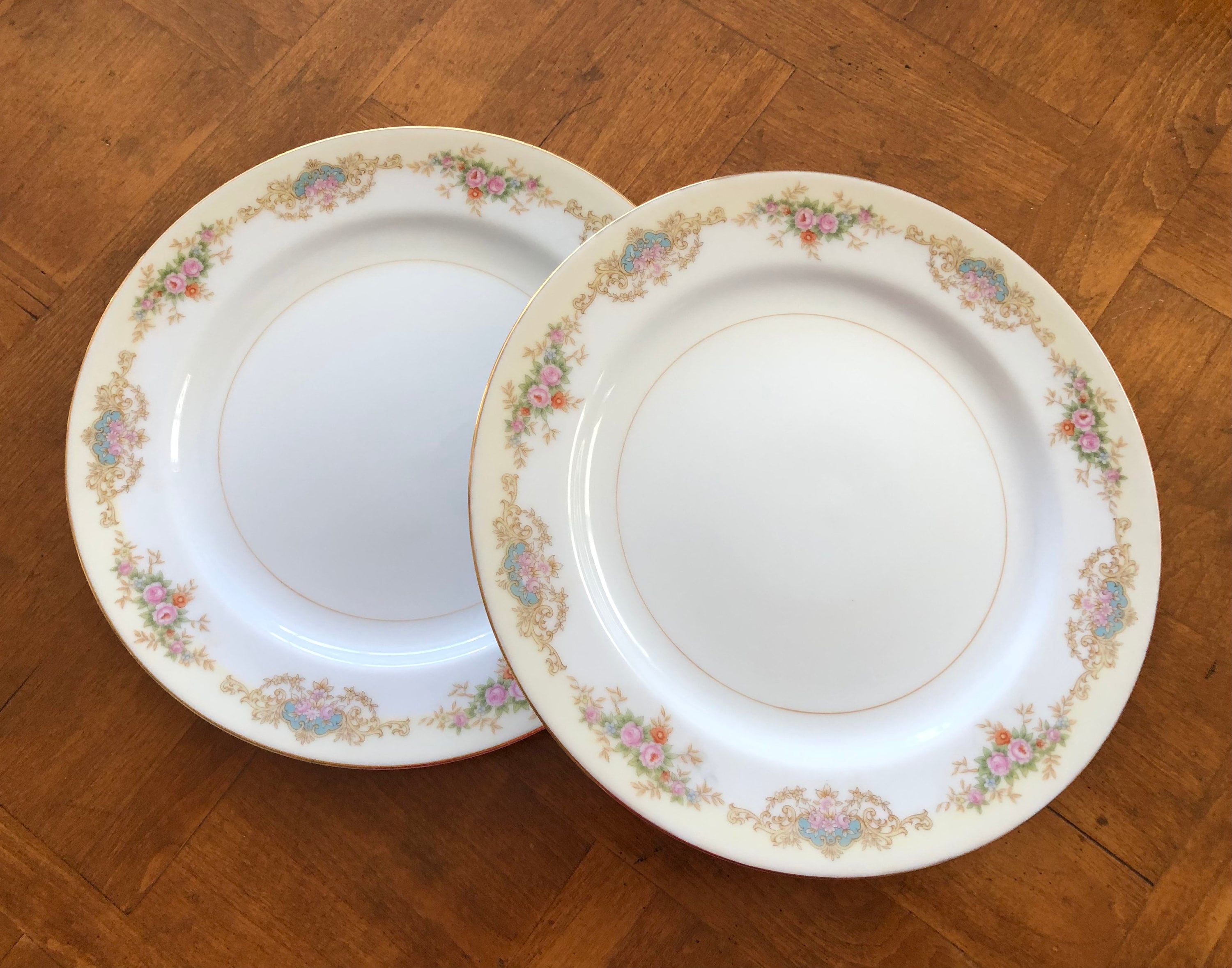 Vintage Noritake Imperial China (japan) - Set of Two Dinner Plates