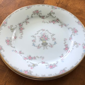 Vintage Noritake &quot;Windsor&quot; (Pattern 5924) - Set of Two Salad Plates, Tea Party China