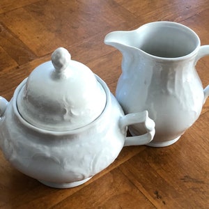 Vintage Rosenthal “Sanssouci White” - Cream and Sugar Set, Bavarian All-White China