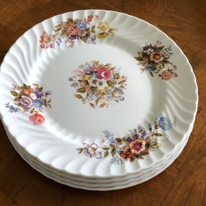Vintage Aynsley China “Summertime” - Set of Four Salad Plates