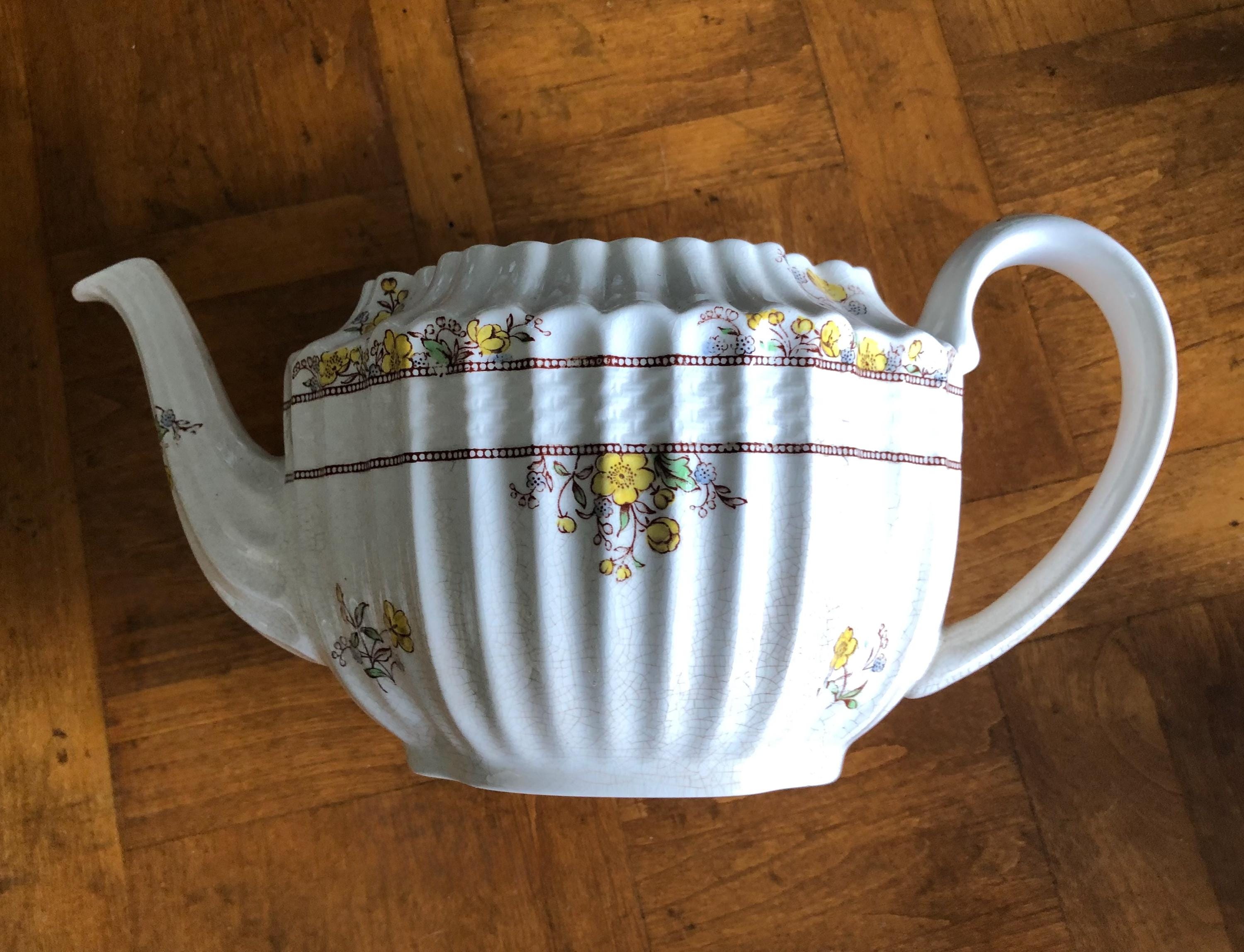 Antique Spode “buttercup” - Display Teapot (no Lid), See Condition