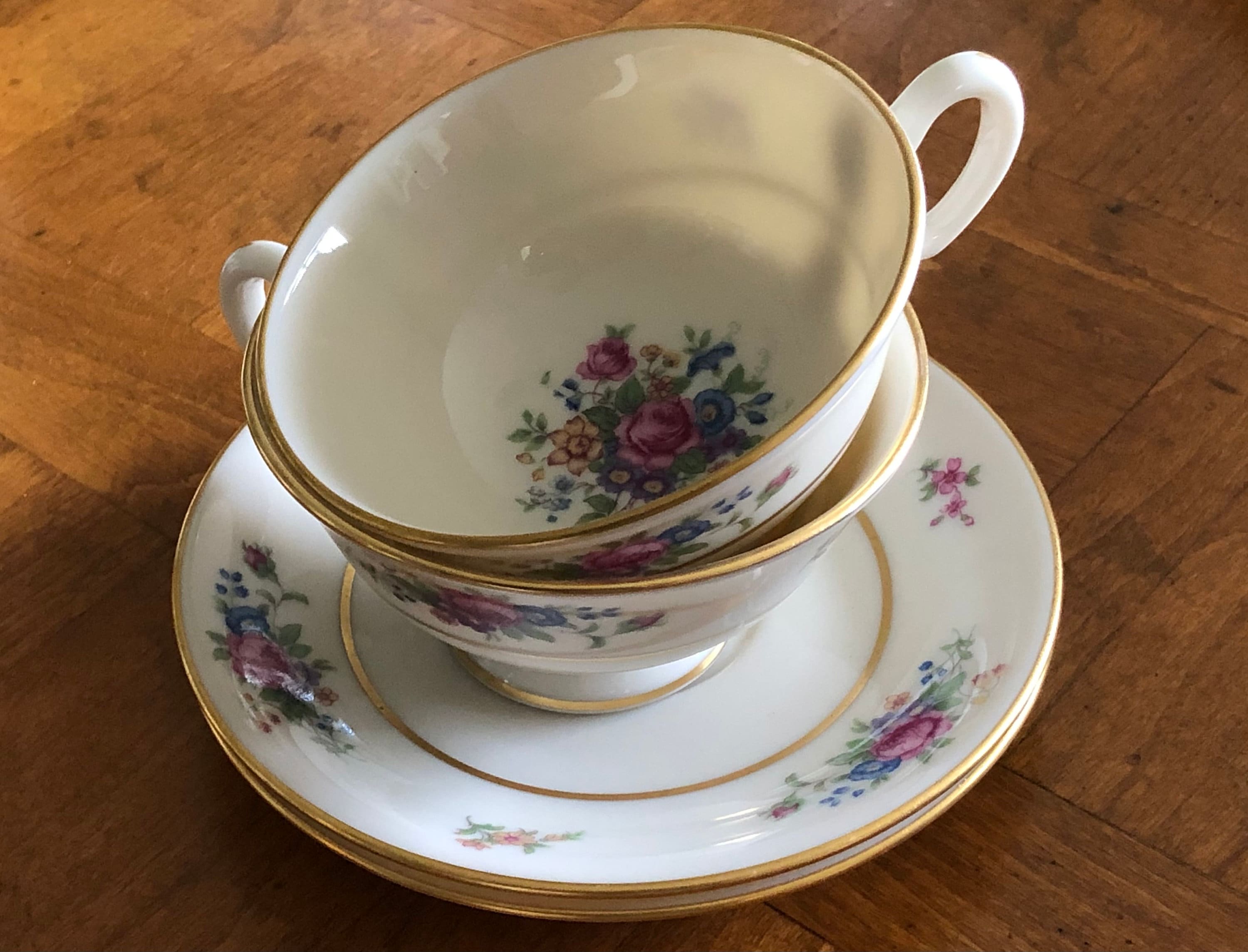 Lenox China lenox Rose Pattern J300 Two Cup and Saucer Sets Etsy Finland