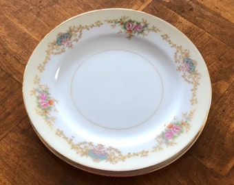 Noritake Imperial China (Japan) - Set of Two Bread Plates, Dessert Plates, Appetizer Plates
