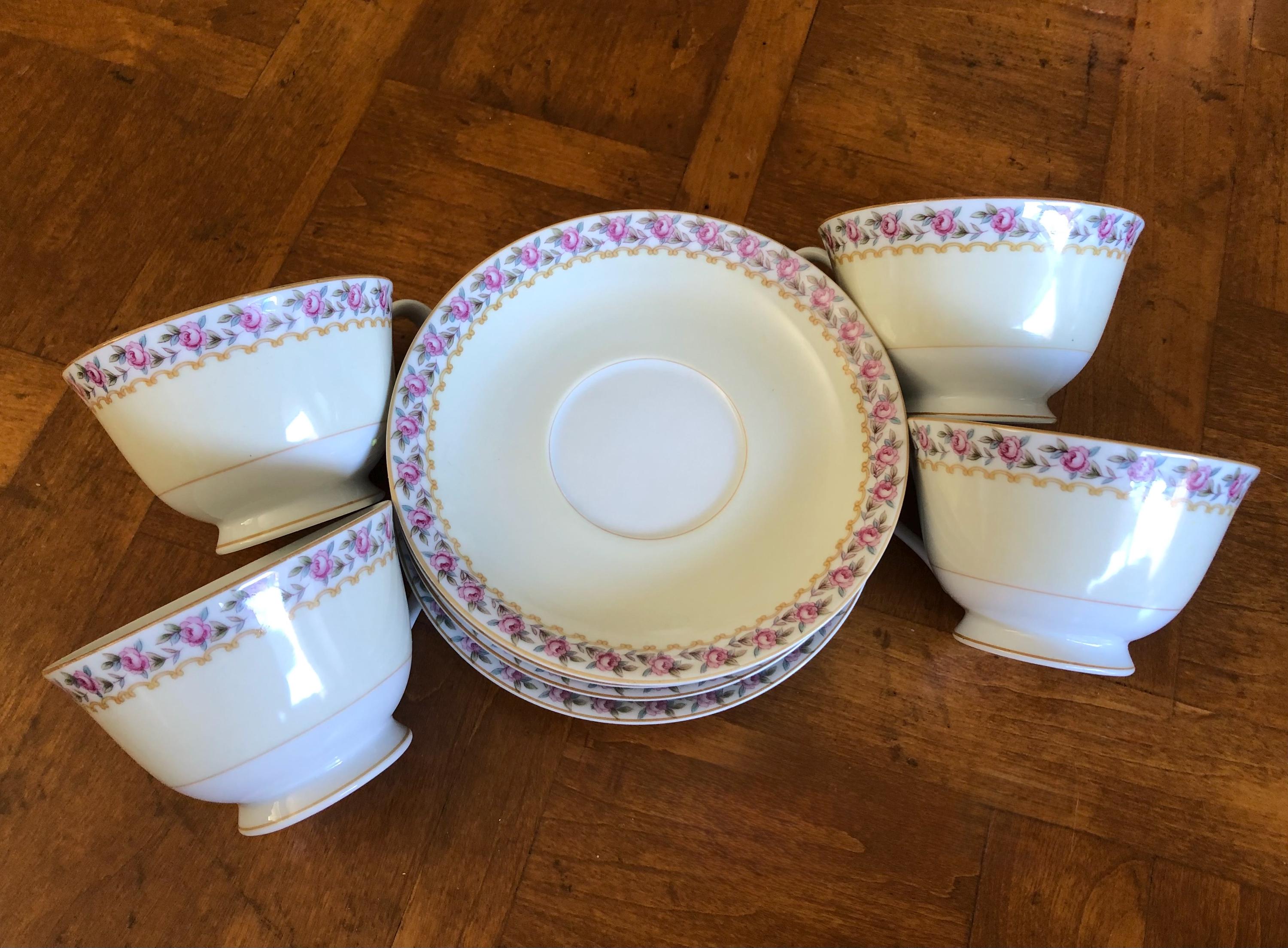 Vintage Noritake “nippon Toki Kaisha” - Four Teacups and Four
