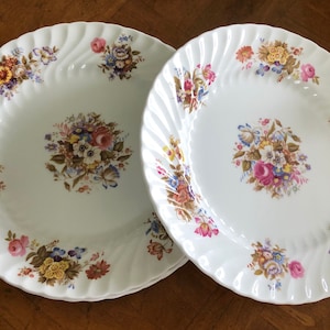 Vintage Aynsley China “Summertime” - Set of Four Dinner Plates