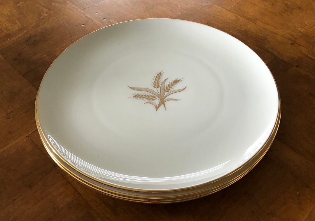 Lenox China wheat Pattern R442 Set of Four Dinner Plates Etsy