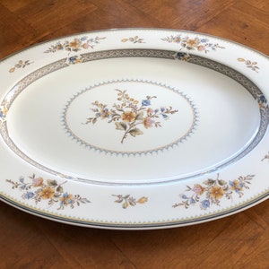 Vintage Mikasa &quot;Chippendale&quot; (Pattern A1-190) - Large Oval Serving Platter, Bone China Platter
