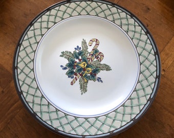 Vintage Mikasa &quot;Festive Garden&quot; - Set of Four Salad Plates, Intaglio Holiday Stoneware Pattern CA103
