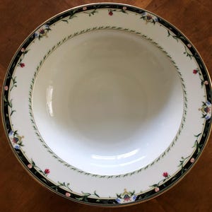 Vintage Mikasa China &quot;Spring Lyric&quot; (Pattern L3107) - Round Serving Bowl, Gold Trim China Serving Bowl
