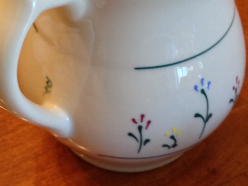 Hartstone Pottery Floral Pitcher Etsy
