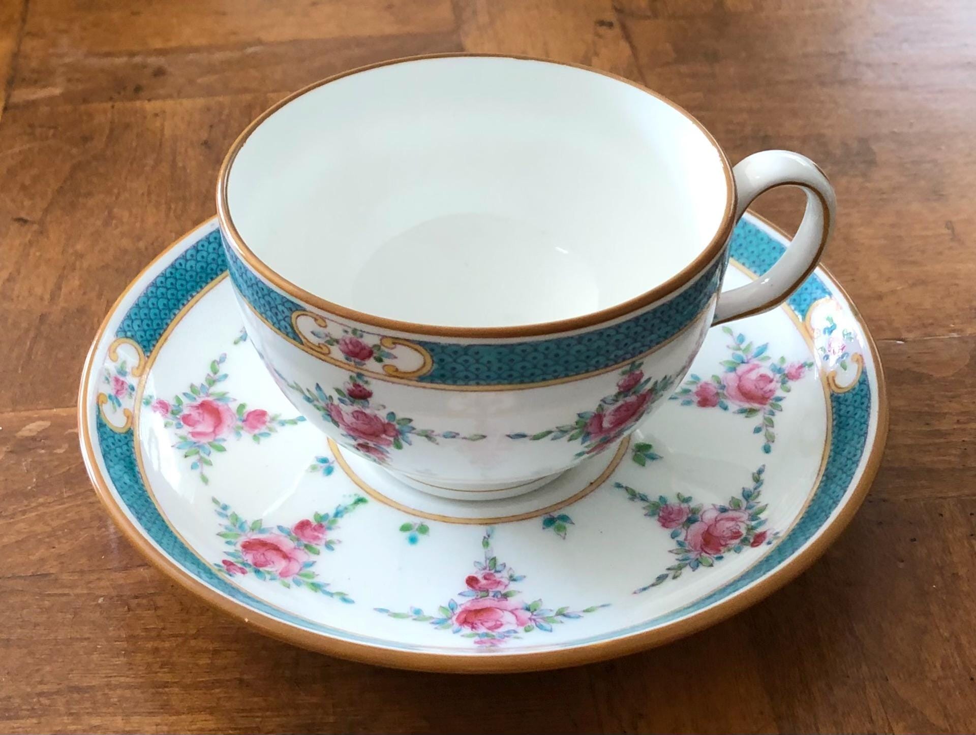 Antique Minton “persian Rose” (pattern B838) - Teacup With Saucer