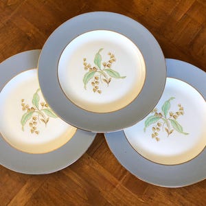Vintage Homer Laughlin Cavalier Eggshell Lily of the Valley - Set of Three Dinner Plates