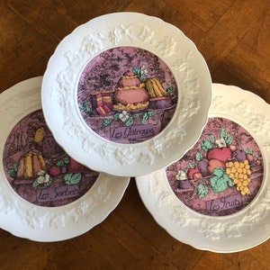 Vintage Faiencerie De Gien “Les Delices” - Single Salad Plate, Choice of Style