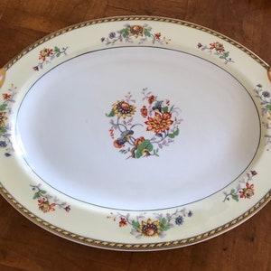 Vintage L. Bernardaud & Co. “Summer Time” - Large Oval Serving Platter, French Limoges China