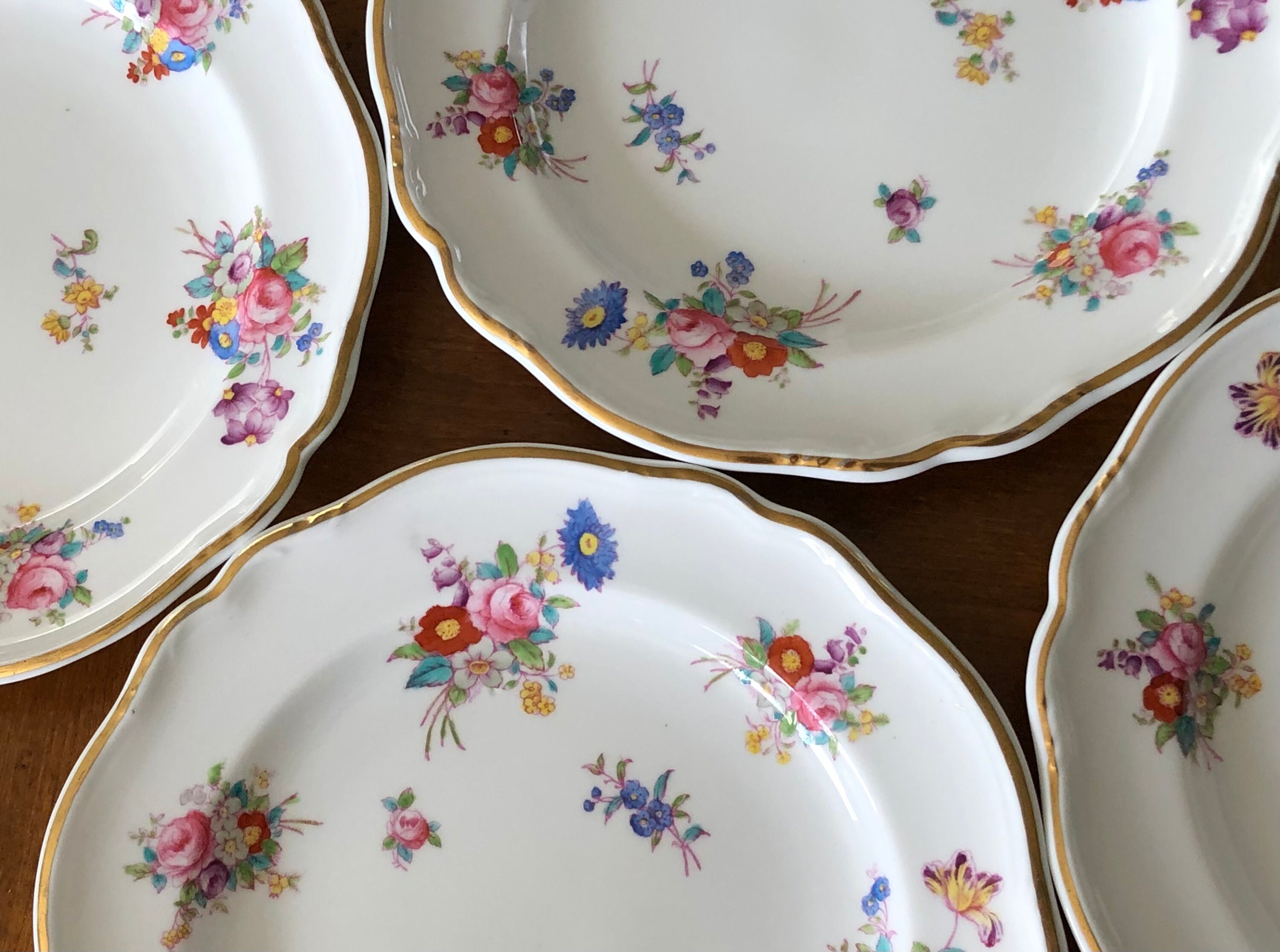 Spode China Dresden Rose Pattern R2241 Set of Four Etsy