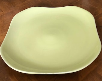 1940s Large Chartreuse Steubenville AMERICAN MODERN Platters, by