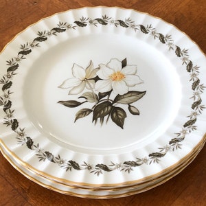 Vintage Royal Worcester (England) &quot;Engadine&quot; - Set of Four Salad Plates