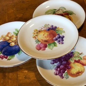 Vintage Zeh Scherzer Bavarian Porcelain - Set of Four Salad Plates (#1)