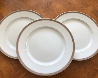 Royal Limited "Dynasty-Taupe" - Set of Three Salad Plates