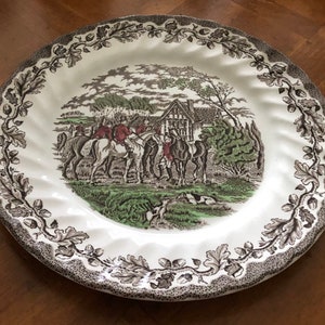 Vintage Myott Staffordshire &quot;Country Life&quot; - Single Dinner Plate, Transferware Plate