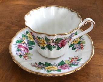 Vintage Royal Stafford Special Occasion Series “Valentine” - Teacup and Saucer, English Fine Bone China