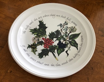 Portmeirion English Fine Bone China "The Holly and The Ivy" Pattern - Single Salad Plate, Holiday China