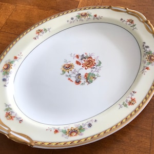 Vintage L. Bernardaud & Co. “Summer Time” - Small Oval Serving Platter, French Limoges China