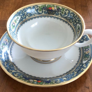 Vintage Lenox &quot;Autumn&quot; - Single Teacup With Saucer, Presidential China
