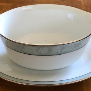 Vintage Noritake &quot;Lamita&quot; Gravy Boat with Attached Underplate