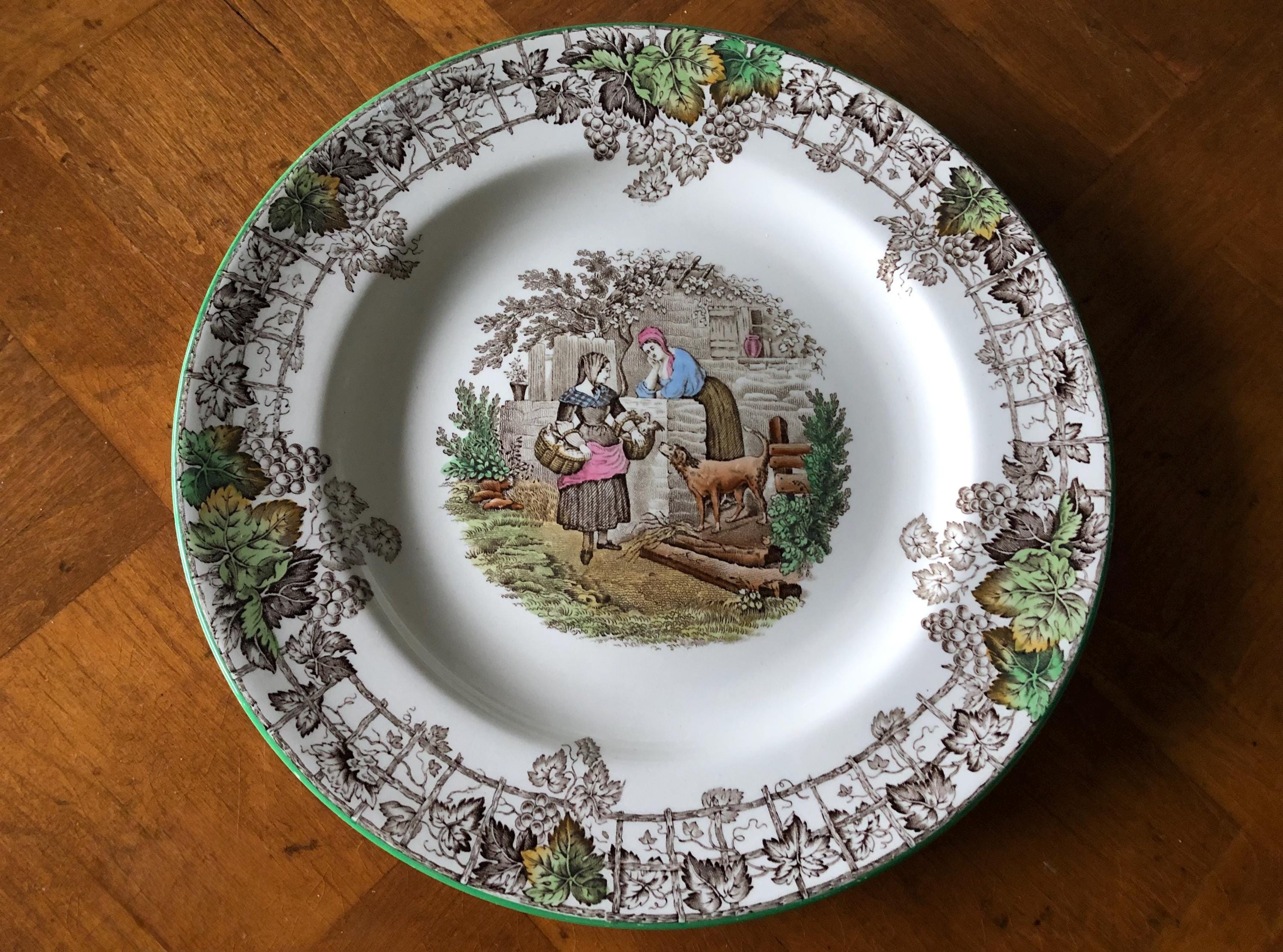 Spode Byron アンティーク丸皿22.5cm 【公式通販】