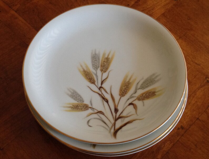 Noritake China wheaton Pattern Set of Four Gold Etsy